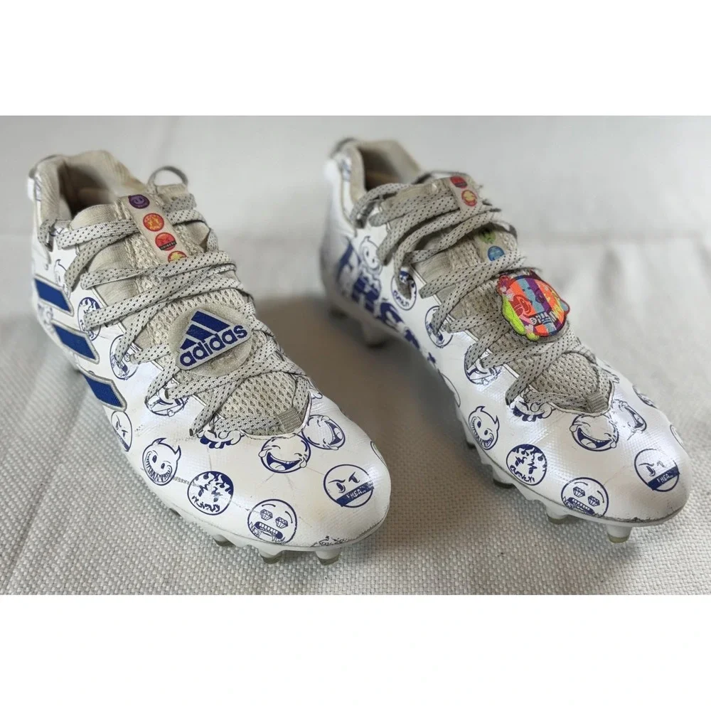 Adidas Freak Football Shoes Sz 9.5 Mens Multicolor Cartoon Emoji Cleats Athletic
